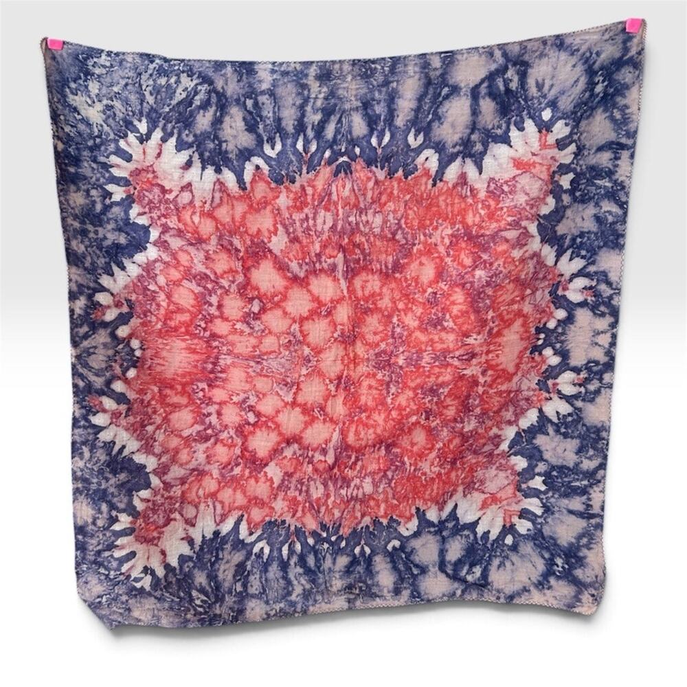 Sam Hilu 1990s Hand-Dyed Cotton Batik Scarf